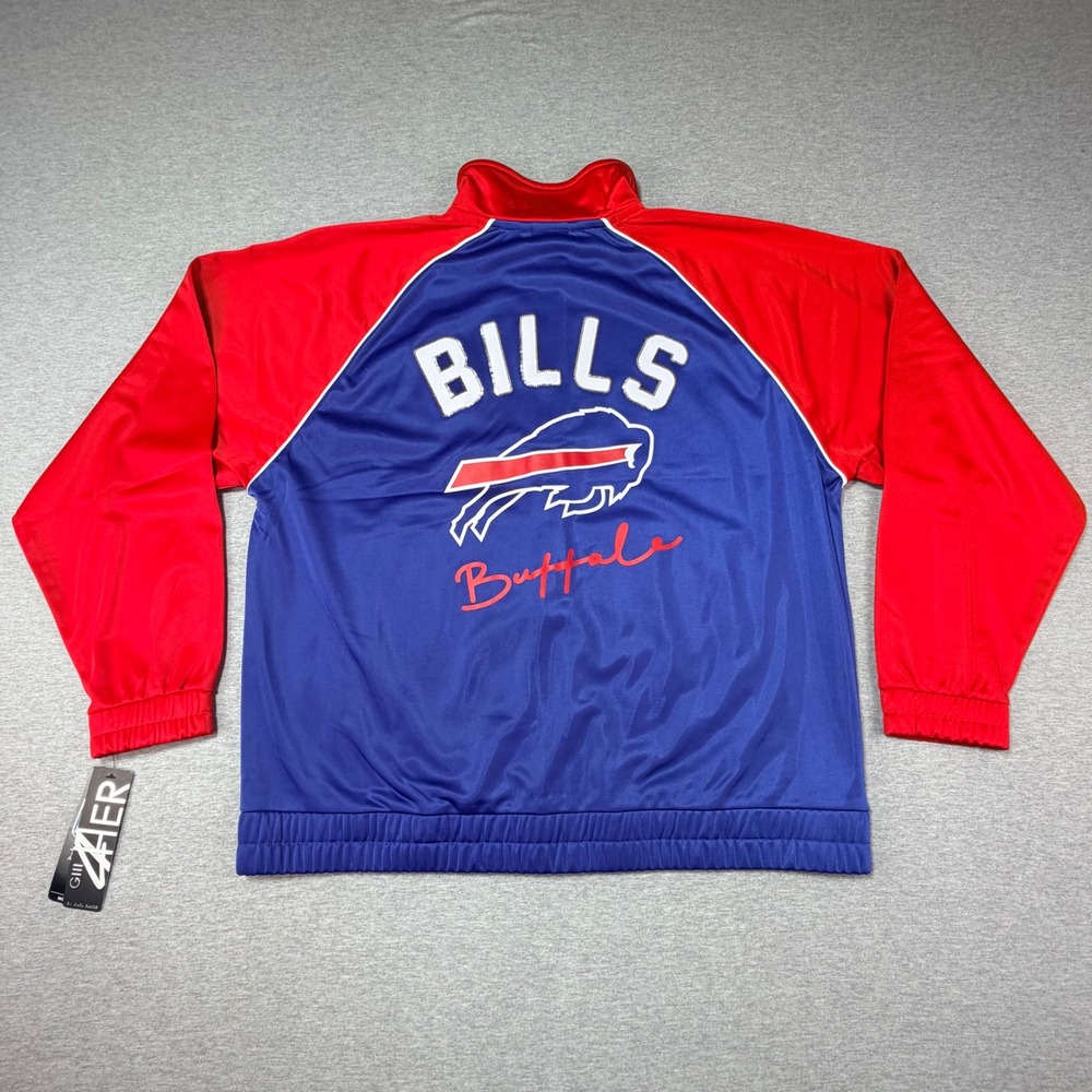 GIII 4Her Buffalo Bills Track Jacket Womens XL Blue Red Full Zip NWT - $80 MSRP